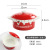 Restaurant Strawberry Binaural Dessert Tureen Cute Household 340ml Small Soup Pot Ceramic Steamed Egg Bowl with Lid