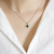 S925 Sterling Silver Minimalist Labradorite Crystal Agate Geometric Gemstone Pendant Necklace Women's Silver Jewelry