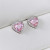 and American New Hot Sale Ear Rings All-Match Simple Exquisite Women's Cute Earrings Heart-Shaped Zircon Stud Earrings