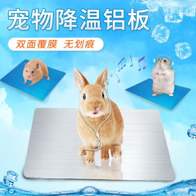 Pet Summer Cooling Aluminum Plate Rabbit Cooling Hamster Totoro Ice Pad Heating Pane Summer Heat Relief Supplies