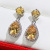 American Temperament Water Drop AAA Zircon Earrings Copper Inlaid Diamond Emerald Multi-Color Optional Earrings Eardrops