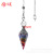 Cross Border Foreign Trade New Accessories Retro Natural Crystal Gravel Resin Colorful Hexagonal Cone Spirit Pendant