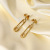 Style Ins Fashion 14K Gold-Plated Stainless Steel Earrings Personalized Creative Clip Style Pendant Earrings Earrings