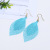 Cross-Border Supply Double-Layer Leaf Tassel Earrings Simple Retro Color Metal Ornament