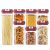 Storage Kitchen Food Sealed Cans Plastic Seven-Piece Transparent Storage Storage Tank Grain Moisture-Proof Sealed Box