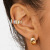 European and American Retro High Sense Ear Clip Fashionable Non Piercing Ear Clip Color Personalized Simple Ear Studs