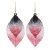 Cross-Border Supply Double-Layer Leaf Tassel Earrings Simple Retro Color Metal Ornament