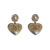 Pearl Double Ring Love Heart Earrings French Entry Lux Niche Earrings Elegant High-Grade Earrings for Women