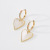 Ze0106 Ornament Micro-Inlaid Simple Niche Europe and America Cross Border Love Heart Earrings Shell Creative and Elegant