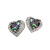 and American New Hot Sale Ear Rings All-Match Simple Exquisite Women's Cute Earrings Heart-Shaped Zircon Stud Earrings