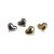 S925 Silver Japanese Ins Retro Design Distressed Love Heart Stud Earrings Concave Fashion Simple Metal Earrings Women