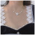 Fairy Flowers Necklace Light Luxury Minority Design Pearl Pendant Choker Necklace Elegant Long Clavicle Chain for Women