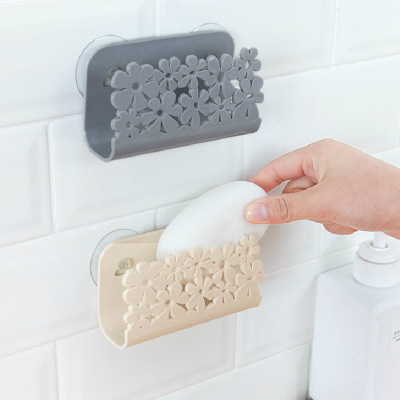 Storage Rack Kitchen Scouring Pad Draining Rack Bathroom Soap Holder Household Suction Cup Storage Rack Drilling-Free