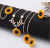 EBay Sunflower Leaves Flower Pendant Clavicle Chain Necklace and Earrings Suite New Branch Three-Piece Set