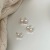 Hot S925 Sterling Silver Perfect Circle Strong Light Artificial Texture Crystal Shijia Pearl Stud Earrings for Women