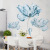 Removable Wall Sticker Creative Nordic Blue Flower Wall Sticker Sofa Bedroom Room Warm Background Wall Decoration Self-Adhesive Stickers