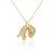Bronze 18K Gold Zircon Animal Necklace Ins Hip Hop Tiger Leopard Lion Pendant Necklace Cross-Border New Product