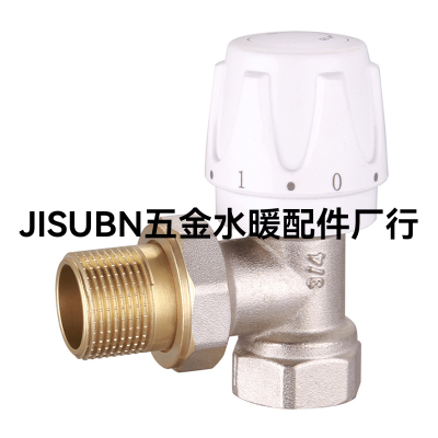 Brass Angle Thermostat Valve Manual Radiator Supporting Temperature Control Valve Door, Factory Wholesale