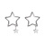 Fashion Normcore Style Hollow Stars Stud Earrings Female Mori Artistic Five-Pointed Star Pendant Earrings Earrings Hipster Ornament