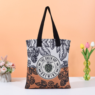 Creative Zipper Portable Canvas Bag Customized Large Capacity Color Shopping Bag Student Shoulder Canvas Bag Customized