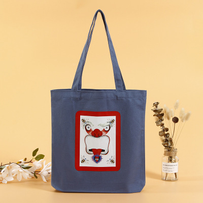 Creative Fashionable Canvas Bag Custom Student Shoulder Shopping Cotton Bag Printed Portable Canvas Bag Custom Printed Logo