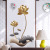 Flat Golden Lotus Lotus Wallpaper Stereo Wall Stickers Cozy Bedroom Room Decorations Stickers Self-Adhesive Wallpaper in Stock