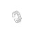 Carbink XINGX Ring Creative Personality Open Mouth Cross Geometric Korean Style Zircon Chain Dual Layer Open-End Ring for Women