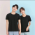 Cotton Padded Short Sleeve Loose Summer Leisure Couple Wear High-End Solid Color Group Work Clothes Set Cotton Printable Logo