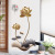 Flat Golden Lotus Lotus Wallpaper Stereo Wall Stickers Cozy Bedroom Room Decorations Stickers Self-Adhesive Wallpaper in Stock