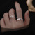 Carbink XINGX Ring Creative Personality Open Mouth Cross Geometric Korean Style Zircon Chain Dual Layer Open-End Ring for Women