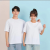 Cotton Padded Short Sleeve Loose Summer Leisure Couple Wear High-End Solid Color Group Work Clothes Set Cotton Printable Logo