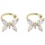 Butterfly Ear Clip without Pierced Ears Female Online Influencer Graceful Mori Super Fairy Ear Clip Simple Cold Style