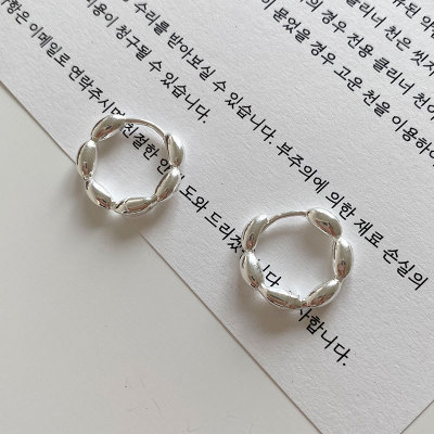 925 Sterling Silver Earrings French Earrings Women's Light Luxury Ins Special-Interest Design High-Grade Earrings E712l