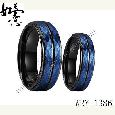 Tungsten Ornament Step Middle Slotted Surface Two Shining Star Electric Blue Other Electric Black Foreign Trade in Stock