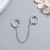 Ear Clip Earrings Women's Japanese and Korean Stylish Graceful Simple Frosty Style Stud Earrings Ear Chain Earrings