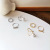 Temperamental Minority Three-Piece Ring Set Sweet Pearl Semicircle Ring Personality Fashion Word Index Finger Ring 2572