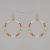 MGB Bead Hand-Woven Beads Ethnic Earrings Bohemian Vintage Stainless Steel Geometric Big Hoop Earrings