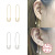 Pin Rhinestone Earrings Ear Clip Best Seller in Europe and America Ins Personality Geometry Creative Style Clip Earrings