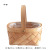 Flower Basket Wood Piece Portable Rattan Bamboo Basket Woven Pastoral Ornaments Flower Arrangement Pot Flower Pot Straw Baskets Decorations