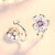 Lovely Flowers Silver Accessories Women's Japanese and Korean Romantic Fresh and Cute Earrings Ear Clip Non-Piercing