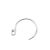 S925 Sterling Silver Semi-Circle Earrings Women's 2020 New Trendy Ear Hook Korean Temperament Stud Earrings Ornament