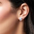 Ins New Sterling Silver S925 Inlaid Hexagonal Rhinestone Earrings Women's Niche Design Light Luxury Delicate Earrings