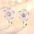 Lovely Flowers Silver Accessories Women's Japanese and Korean Romantic Fresh and Cute Earrings Ear Clip Non-Piercing