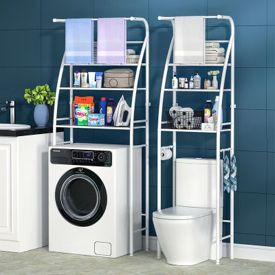 Yi Yi Toilet Bathroom Storage Rack Floor-Standing Wall-Mounted Toilet Shower Bathroom Washstand Washing Machine Toilet Rack