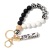 Amazon New Pu Tassel Anti-Lost Key Ring Edible Silicon Beads Bracelet Wooden Bead Bracelet Keychain Bracelet