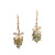 and Fashionable Mild Luxury Retro Opal Flower Crystal Ear Hook Female Online Influencer Unique Slimming Earrings