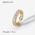 Same Style 18K Gold Copper Inlaid Zirconium Ring Opening Adjustable Fashion New Couple Rings Geometric Ring for Women