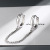 Ear Clip Earrings Women's Japanese and Korean Stylish Graceful Simple Frosty Style Stud Earrings Ear Chain Earrings