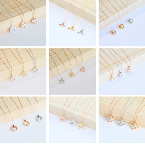 Sterling Silver Necklace Female Senior 520 Gift Special-Interest Design Pendant Does Not Fade Light luxury All-Match Ornament Clavicle Chain 