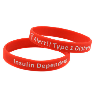 from AliExpress Type 1 Diabetes Silicone Bracelet Type 1 Warning Message Sports Bracelet Medical Wrist Strap